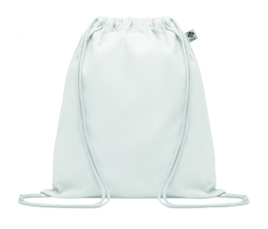 Logo trade promotional gift photo of: Organic cotton drawstring bag