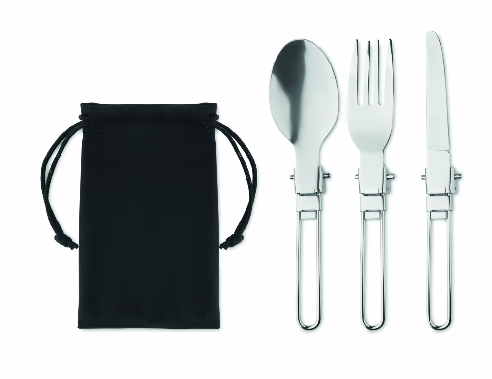 Logo trade business gift photo of: 3-piece camping cutlery set