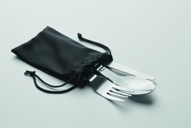 Logo trade business gifts image of: 3-piece camping cutlery set