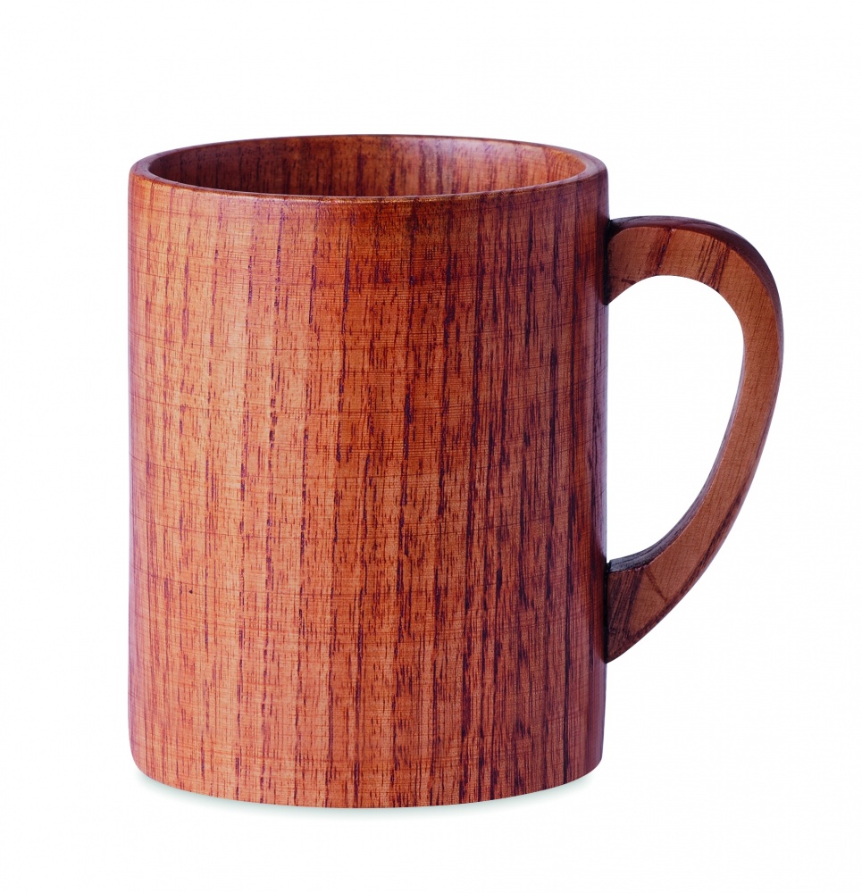 Logo trade promotional merchandise photo of: Oak wooden mug 280 ml