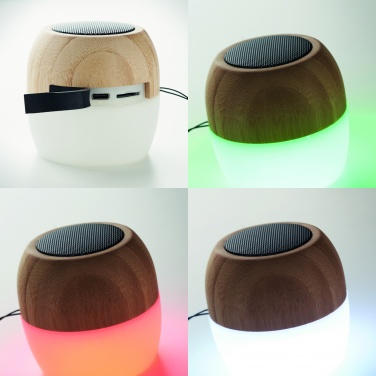 Logo trade promotional giveaways image of: 5.0 wireless bamboo speaker