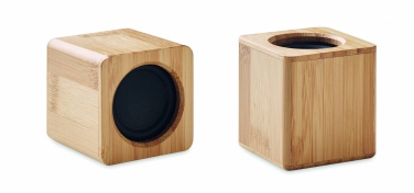 Logo trade promotional gifts picture of: Set of Bamboo wireless speaker