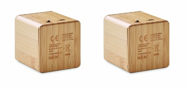 Logotrade promotional gift picture of: Set of Bamboo wireless speaker