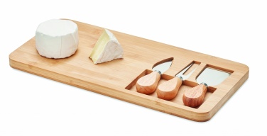 Logotrade promotional gift picture of: Bamboo Cheese board set Leipzig