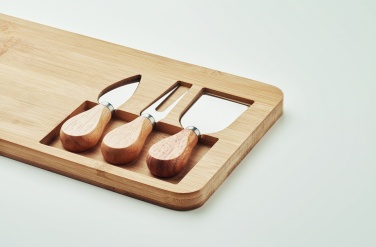 Logotrade promotional merchandise picture of: Bamboo Cheese board set Leipzig