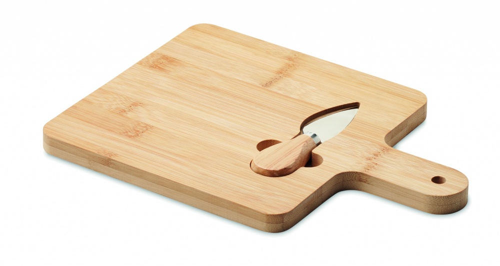 Logotrade promotional giveaway image of: Cheese board set in bamboo Bremen