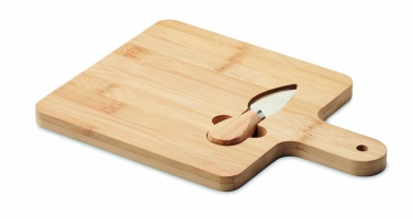 Logo trade promotional gifts image of: Cheese board set in bamboo Bremen