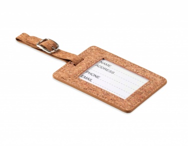 Logo trade advertising product photo of: Cork luggage tag