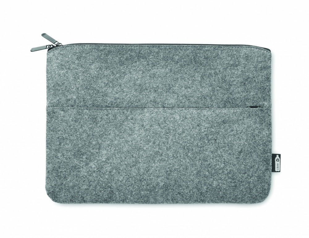 Logo trade corporate gifts picture of: RPET felt zipped laptop bag