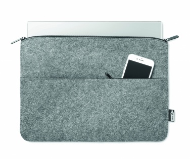 Logotrade promotional merchandise picture of: RPET felt zipped laptop bag