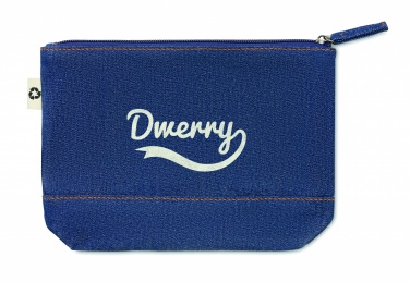 Logo trade promotional products picture of: Recycled denim cosmetic pouch