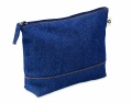 Recycled denim cosmetic pouch, Blue