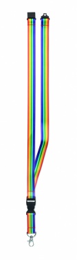 Logo trade promotional merchandise picture of: Rainbow RPET lanyard