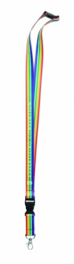 Logotrade promotional gift image of: Rainbow RPET lanyard