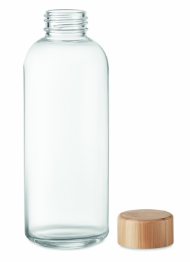 Logotrade corporate gift picture of: Glass bottle 650ml bamboo lid