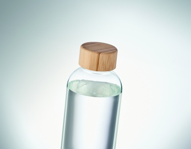 Logotrade corporate gift image of: Glass bottle 650ml bamboo lid