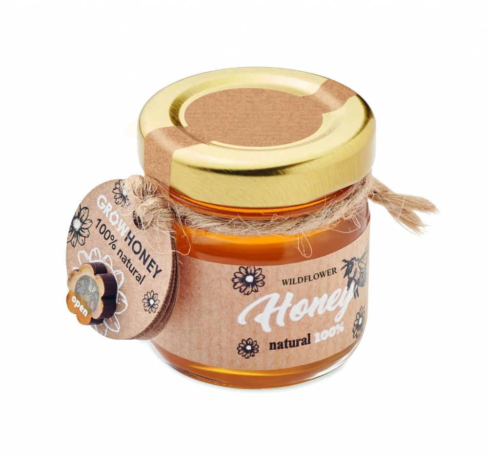 Logo trade corporate gifts picture of: Wildflower honey jar 50 gr