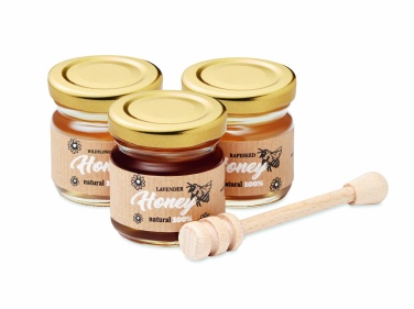 Logotrade promotional item picture of: Set of 3 wildflower honey