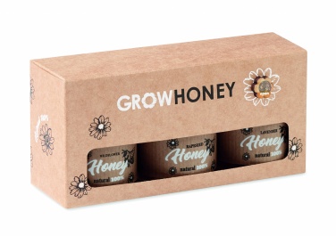 Logotrade promotional giveaway picture of: Set of 3 wildflower honey