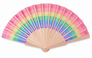 Logotrade promotional merchandise photo of: Rainbow wooden hand fan