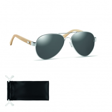 Logo trade promotional items picture of: Bamboo sunglasses in pouch