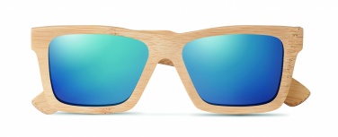 Logo trade advertising product photo of: Sunglasses and case in bamboo KEILA