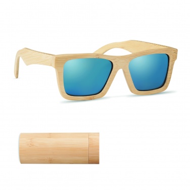 Logo trade corporate gifts picture of: Sunglasses and case in bamboo KEILA