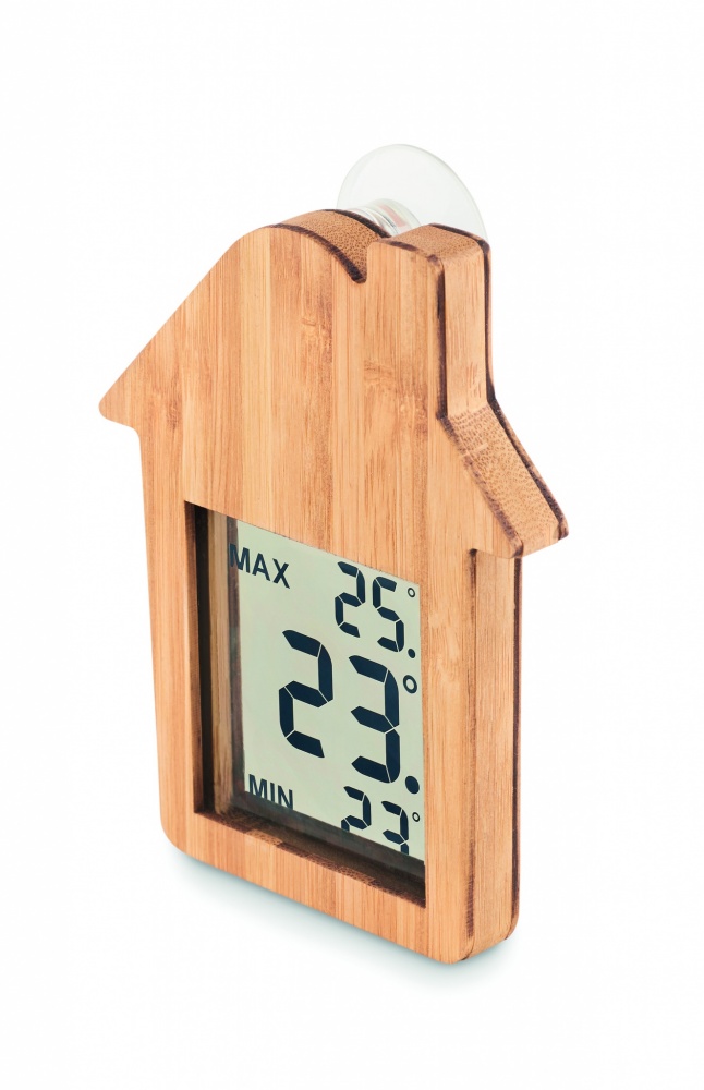 Logo trade promotional merchandise photo of: Bamboo weather station HISA