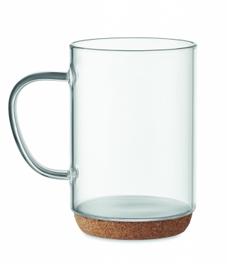 Logotrade promotional giveaway picture of: Glass mug 400ml with cork base