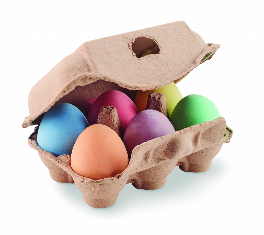 Logotrade promotional merchandise image of: 6 chalk eggs in box