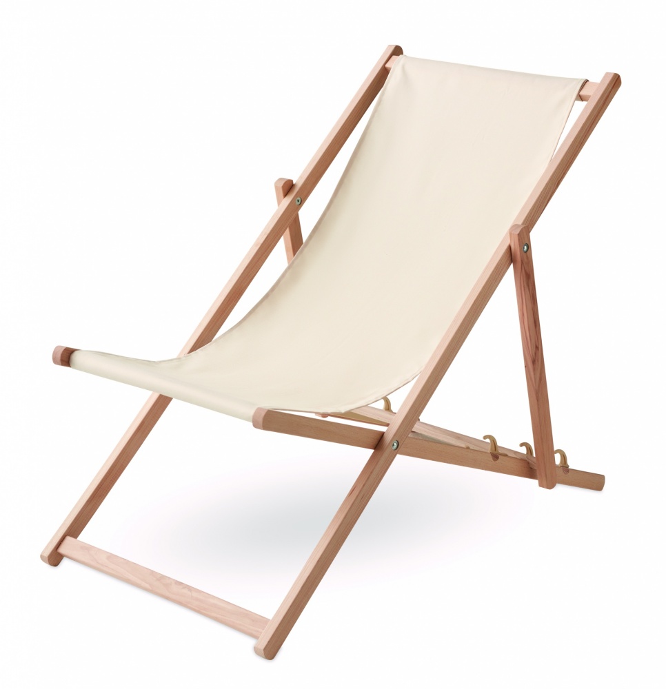 Logo trade promotional products image of: Beach chair in wood