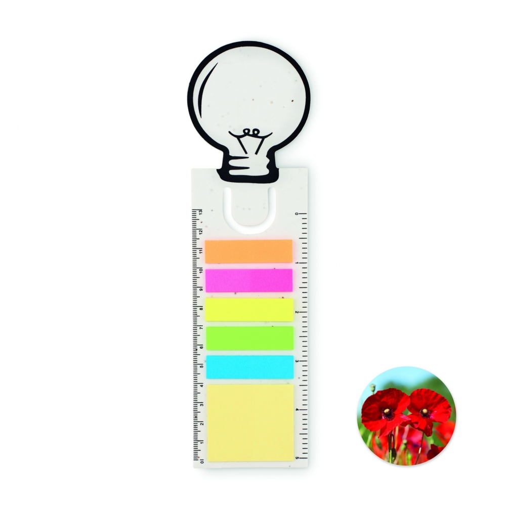 Logo trade advertising product photo of: Seed paper bookmark w/memo pad