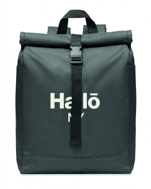 Logo trade corporate gifts image of: 600D RPET 2 tone backpack