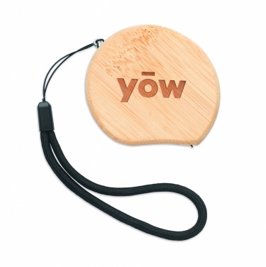 Logo trade promotional item photo of: Measuring tape in bamboo 2m