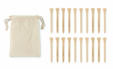 20 bamboo golf tees set