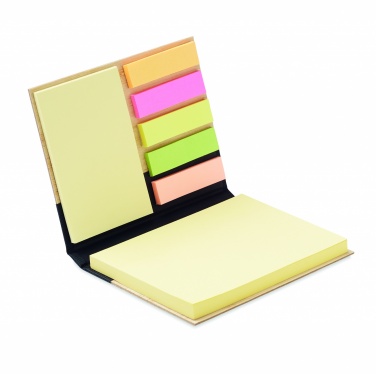 Logo trade promotional gifts image of: Bamboo sticky note memo pad