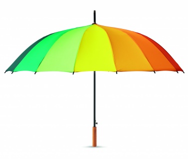 Logo trade promotional item photo of: 27 inch rainbow umbrella