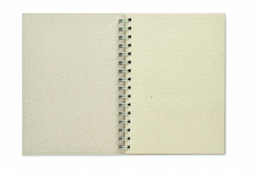 Logo trade promotional merchandise photo of: A5 grass notebook 80 lined