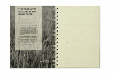 Logotrade promotional merchandise image of: A5 grass notebook 80 lined