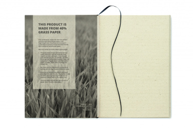 Logotrade promotional products photo of: A5 grass notebook 80 lined