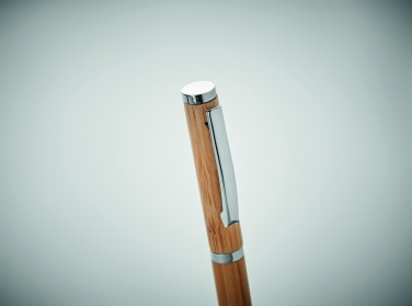 Logo trade promotional merchandise photo of: Bamboo gel pen