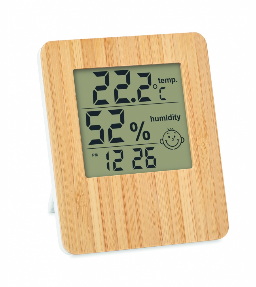 Logo trade promotional item photo of: Bamboo weather station