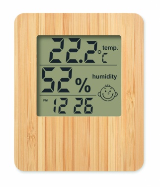 Logotrade promotional merchandise photo of: Bamboo weather station