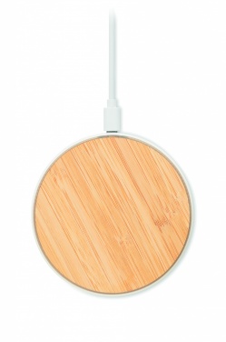 Logotrade promotional merchandise image of: Bamboo wireless charger 10W