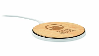 Logo trade advertising products picture of: Bamboo wireless charger 10W