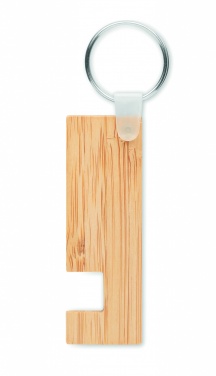 Logotrade promotional giveaway image of: Bamboo stand and key ring Savonlinna