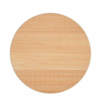 Logo trade corporate gifts image of: Bamboo round coaster