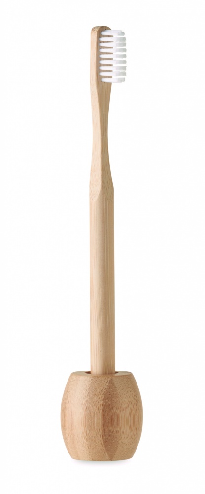 Logotrade business gift image of: Bamboo tooth brush with stand