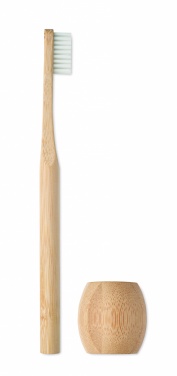 Logotrade promotional merchandise image of: Bamboo tooth brush with stand