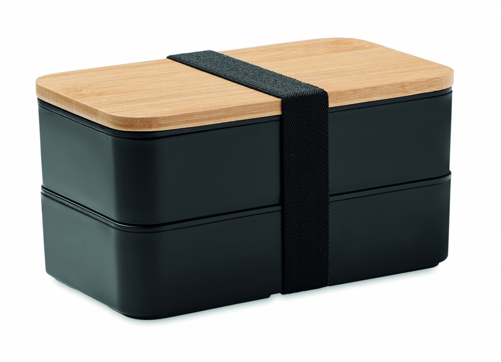 Logo trade advertising products picture of: Lunch box in PP and bamboo lid